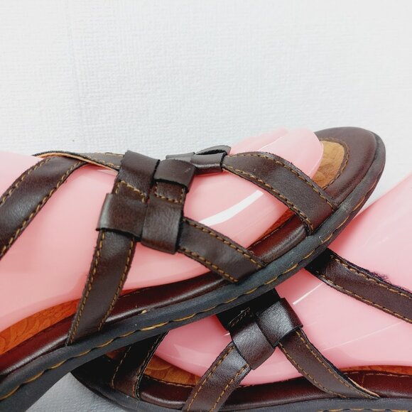 BOC Women's Brown Concept Kesia Leather Classic Gladiator Sandal Size 7M - Picture 8 of 15